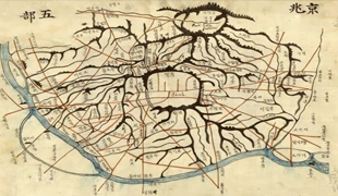 金正浩「京兆五部図」(1861年、首都・漢陽が描かれた地図)