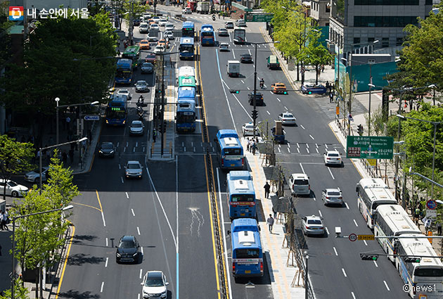 ソウル市、12月31日にチョンノ(鍾路)区間2.8kmの中央バス専用道路を開通