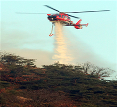 消防ヘリコプターによる空中消火