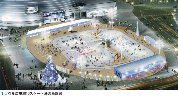 ソウル広場2010スケート場の鳥瞰図