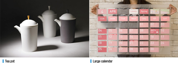 Tea pot, Large calendar