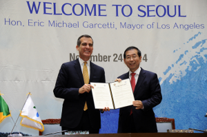 ソウル市‐LA市 友好交流協力強化に関する協議書を締結