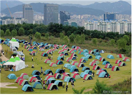 ソウルのユニークなキャンプ場