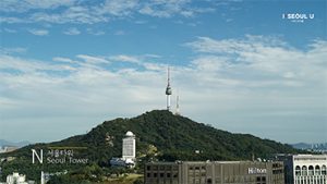 ソウルの上空からの映像 - Nソウルタワー