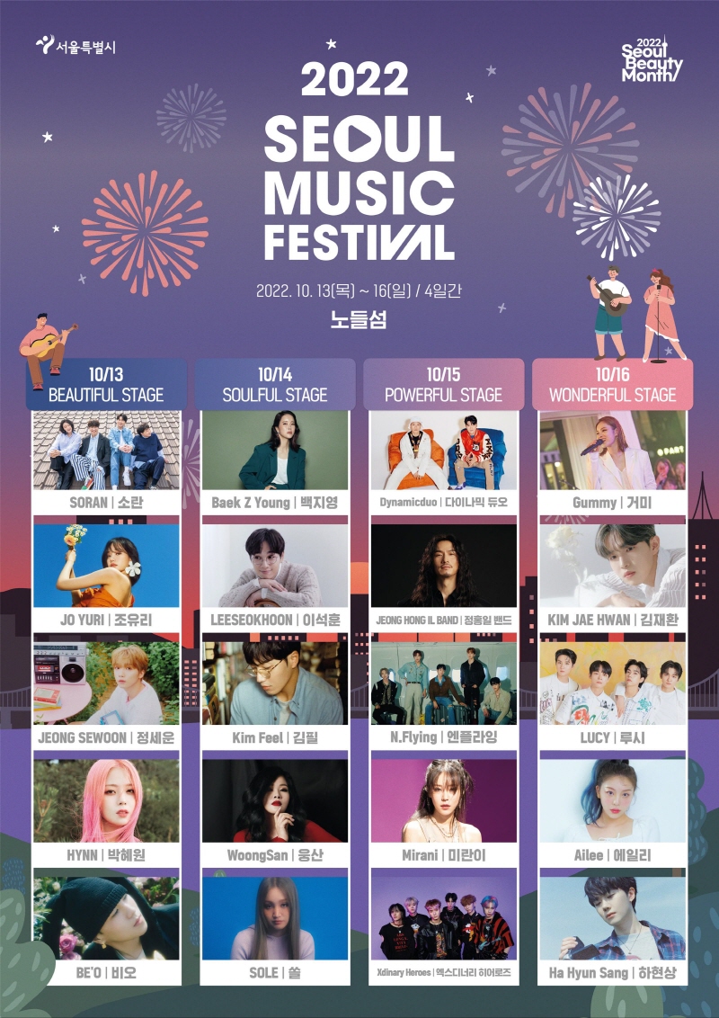 ｢2022ソウルミュージックフェスティバル｣ラインナップポスター