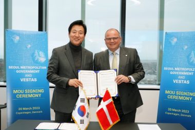 ベスタス社のアジア・太平洋地域本部をソウルに誘致するための業務協約を締結