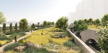 オリンピックデロ(大路)上にパンポ(盤浦)とハンガン(漢江)をつなぐソウル初の空中公園…庭園と小道のある生態公園へ