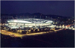 Seoul World Cup Stadium from Nanjido(Night)