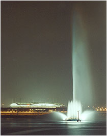World Cup Water Fountain from Southern Hangang Riverside (Night)