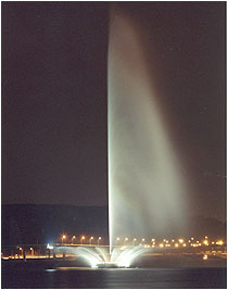 World Cup Water Fountain from Southern Hangang Riverside (Night)