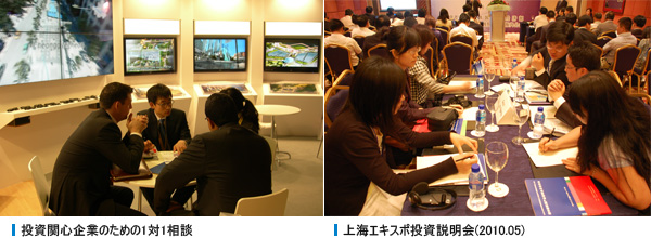 投資関心企業のための1対1相談, 上海エキスポ投資説明会(2010.05)